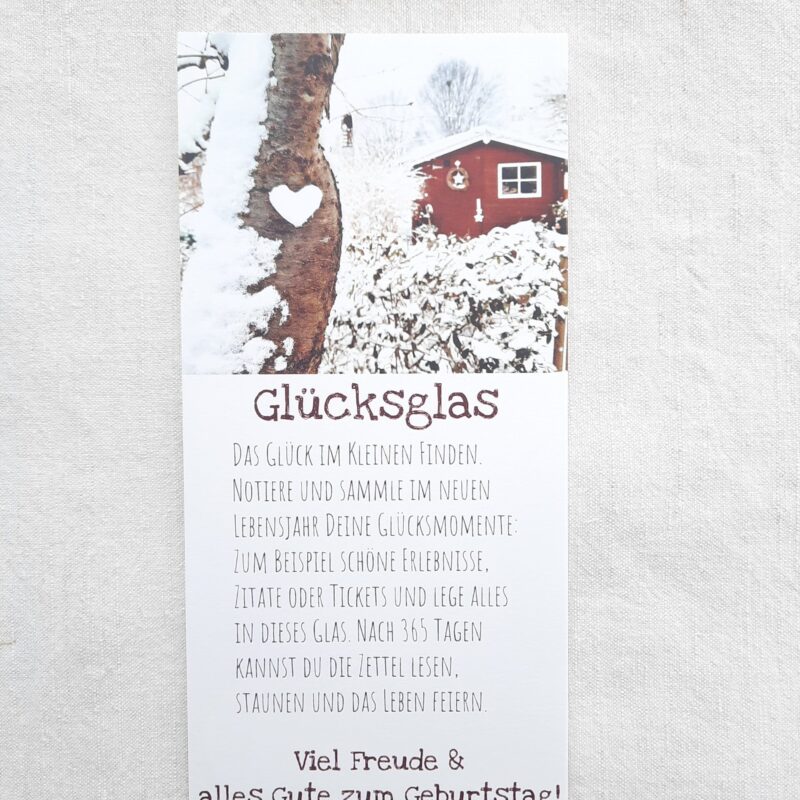 Glücksglaskarte Winter