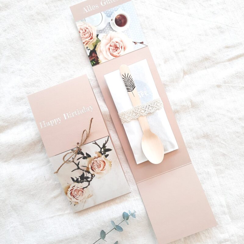 Geburtstagsgruss in Altrosa