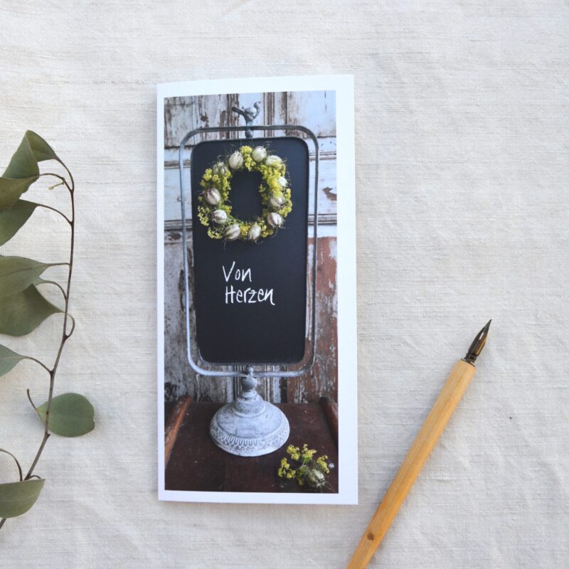 Von Herzen Kreidetafel