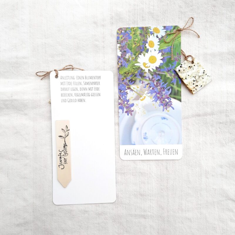 Grosisgeschirr - Karte mit Samenpapier