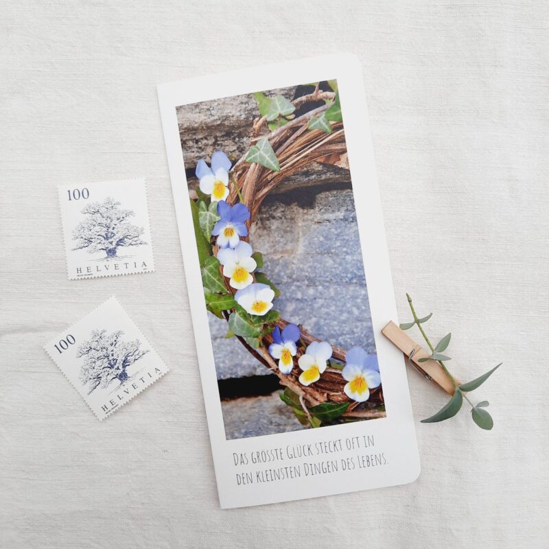 Blumenkranz Spruchkarte