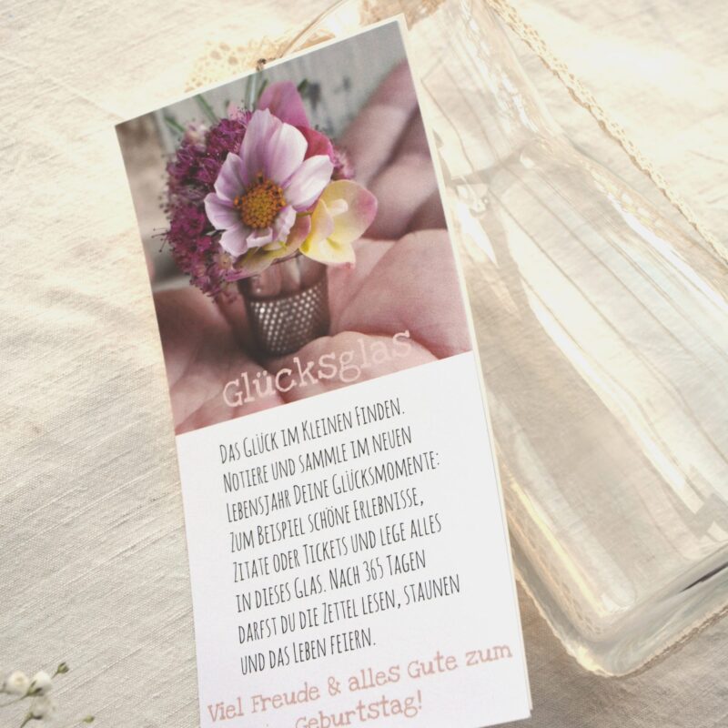 Glücksglaskarte Fingerhut