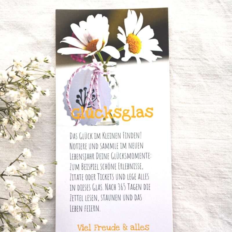 Glücksglaskarte Margerite