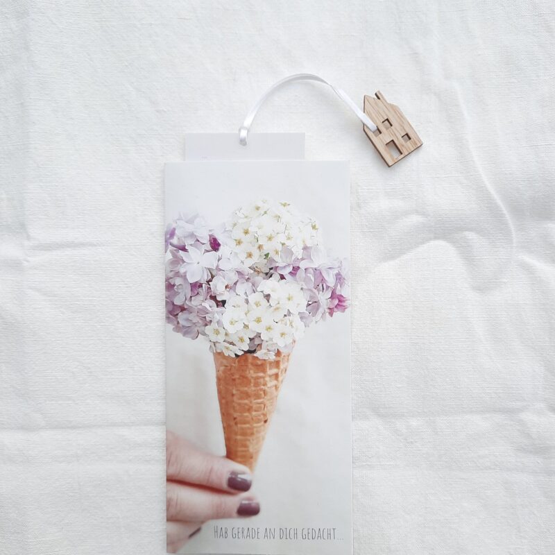 Schiebekarte Blumenglace