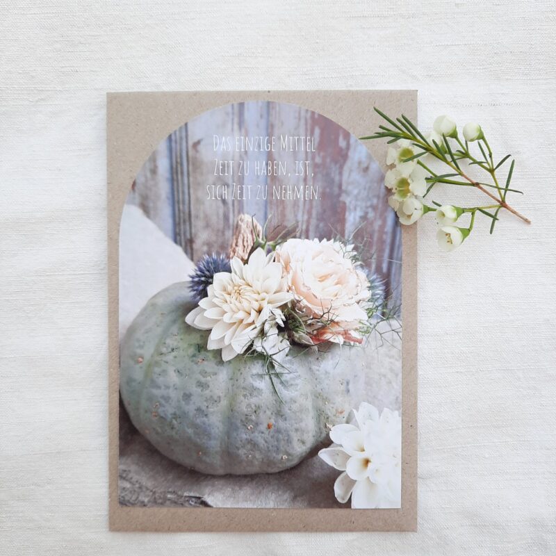 Spruchpostkarte: Zeit haben