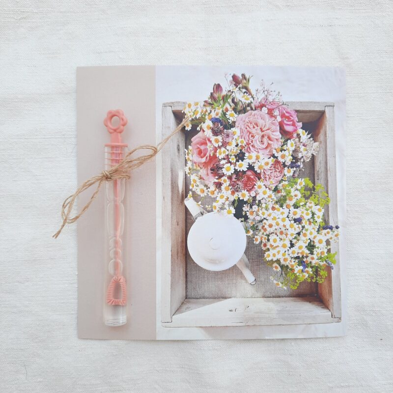 Seifenblasenkarte Sommerblumen